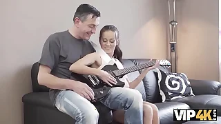 VIP4K&period; Adult supplicant penetrates teen pussy with finger coupled with his dick